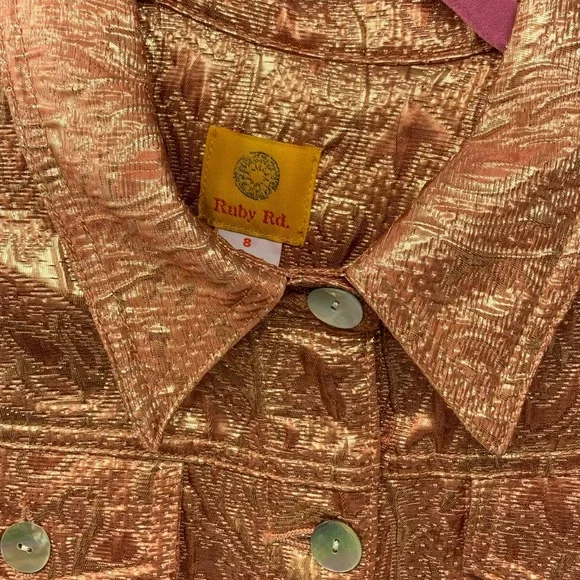 Ruby Rd. Metallic Gold Jacket - Picture 7 of 10
